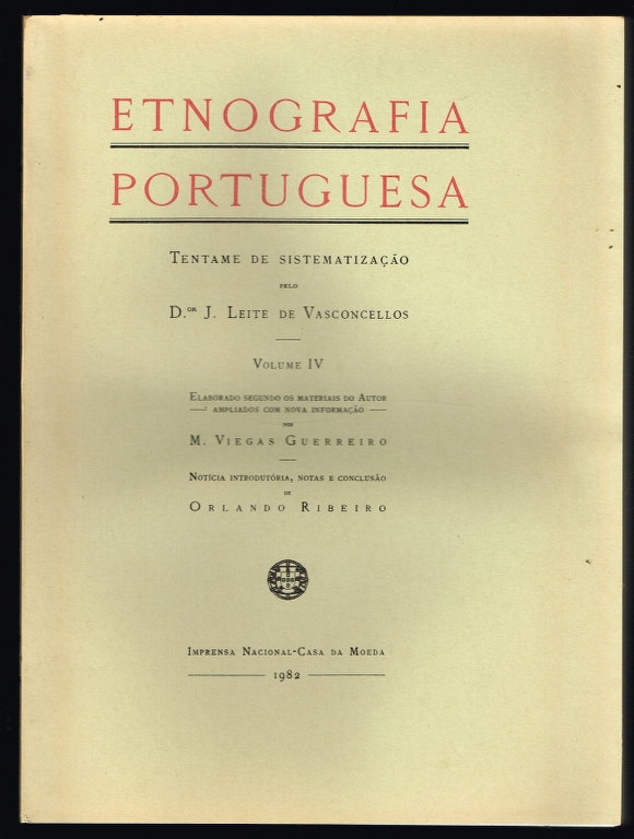 ETNOGRAFIA PORTUGUESA (volume IV)